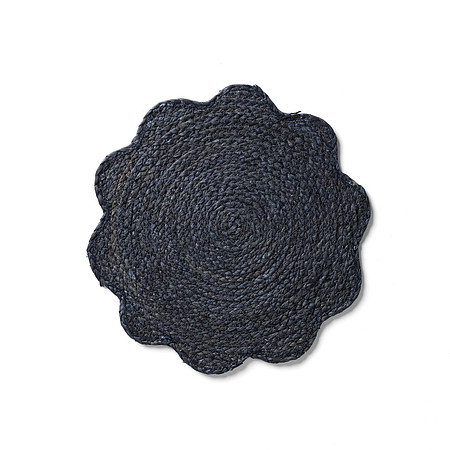 Mari Scallop Blue Woven Placemat-1