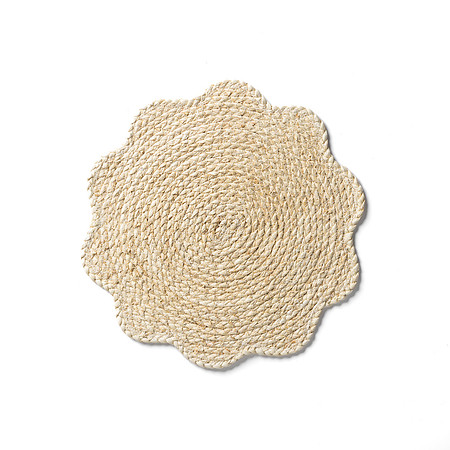 Mari Scallop Natural Woven PLacemat-1