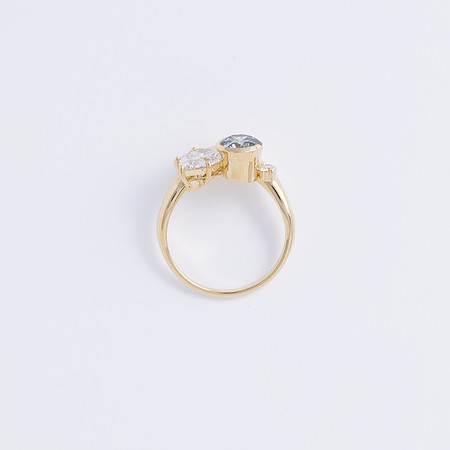 STO-2527-3 of 4 Green Half Bezel Drop 8 1_02ct Round Cut Fancy Intense Blue Green IGI LG600399561 and pear LG607336102-6
